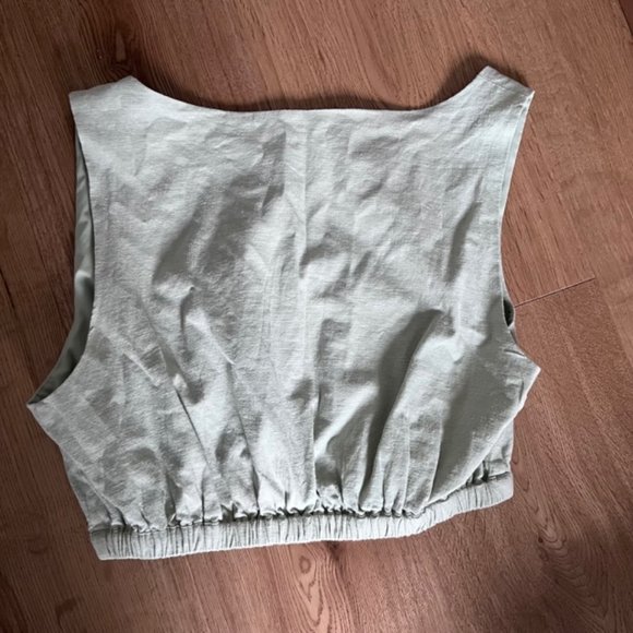 Song Of Style Sage Green Crop Top Size XS - Picture 7 of 7